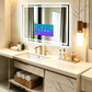 24×32 Inch Smart Vanity Bathroom Mirror with 15.6" Waterproof Touchscreen TV