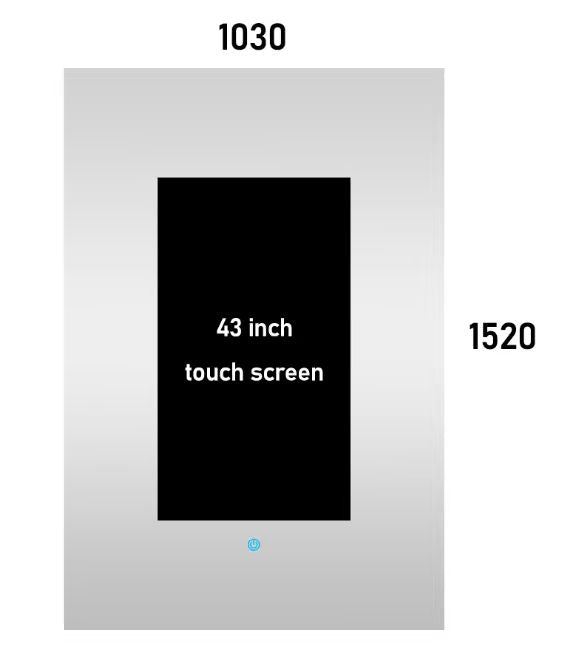 Smart mirror TV with 43-inch touchscreen (customized)