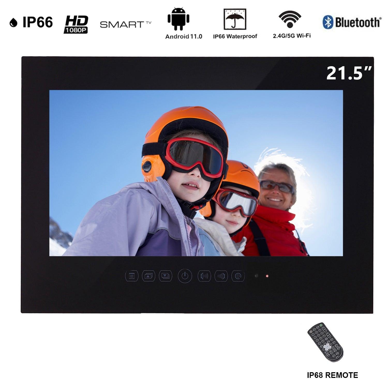 Leotachi Smart Waterproof Outdoor TV (Non-Mirror) Touch Screen with Android 11.0 System, 8G+64GB, Brightness 500 with Built-in HDTV Tuner,Wi-Fi(LEHGO Series) - leotachi