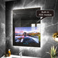 (In Stock) 32 x 24 inch Smart Bathroom Vanity Waterproof Mirror Build in 21.5 inch Touch Screen TV with Adjustable 3 Color Led Lighted /Bluetooth /Weather Forecast/Health Monitoring/Watch Streaming (LEOSMJMG-800)