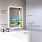 (Sale)32 x 24 inch Smart Bathroom Vanity Waterproof Mirror Build in 21.5 inch Touch Screen TV with Adjustable 3 Color Led Lighted /Bluetooth /Weather Forecast/Health Monitoring/Watch Streaming(LEOSMJMG-800)