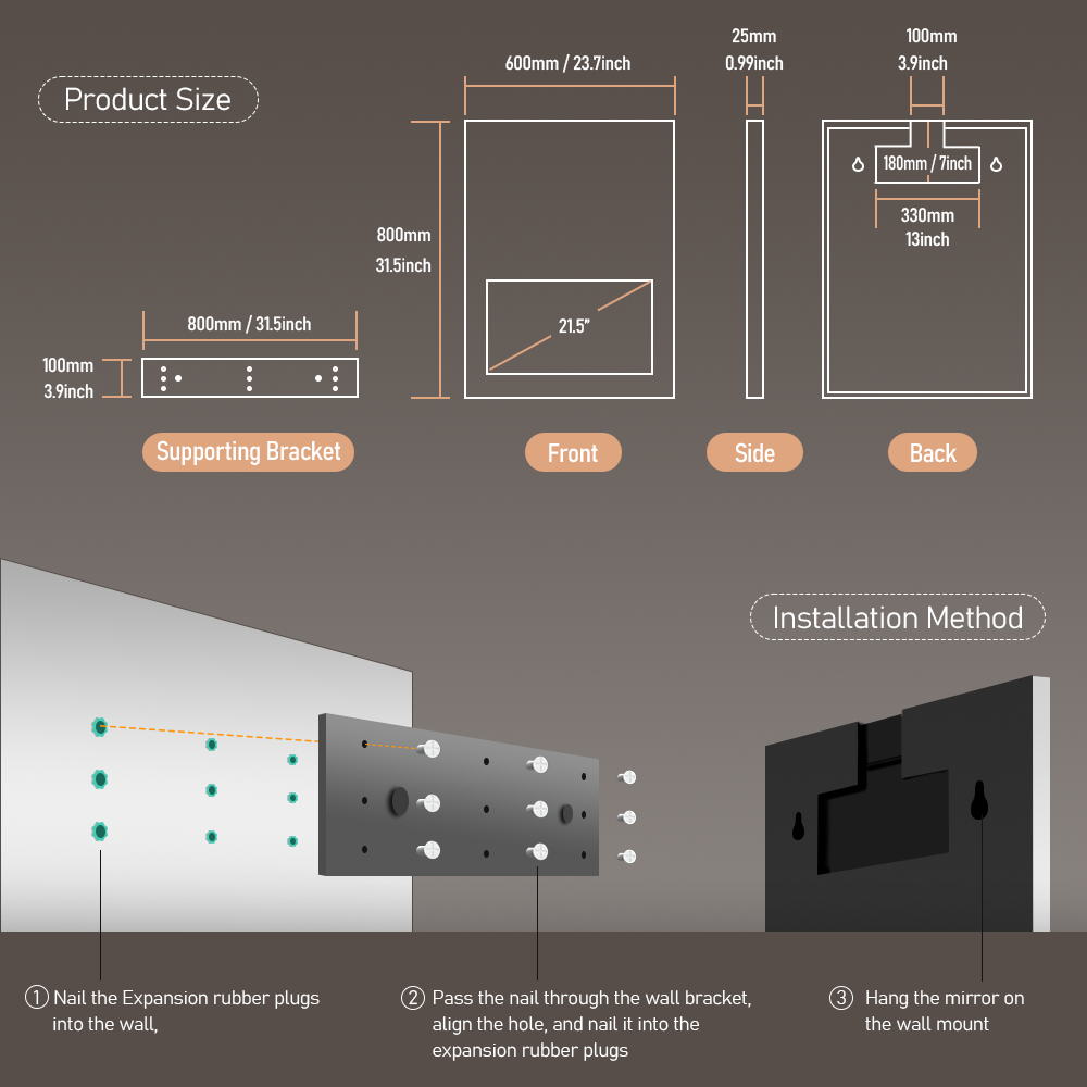 (Sale)32 x 24 inch Smart Bathroom Vanity Waterproof Mirror Build in 21.5 inch Touch Screen TV with Adjustable 3 Color Led Lighted /Bluetooth /Weather Forecast/Health Monitoring/Watch Streaming(LEOSMJMG-800) - leotachi