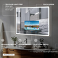24×32 Inch Smart Vanity Bathroom Mirror with 15.6" Waterproof Touchscreen TV