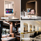 (Sale)32 x 24 inch Smart Bathroom Vanity Waterproof Mirror Build in 21.5 inch Touch Screen TV with Adjustable 3 Color Led Lighted /Bluetooth /Weather Forecast/Health Monitoring/Watch Streaming(LEOSMJMG-800)