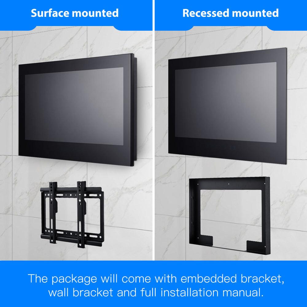 Leotachi Smart Waterproof Outdoor TV (Non-Mirror) Touch Screen with Android 11.0 System, 8G+64GB, Brightness 500 with Built-in HDTV Tuner,Wi-Fi(LEHGO Series) - leotachi