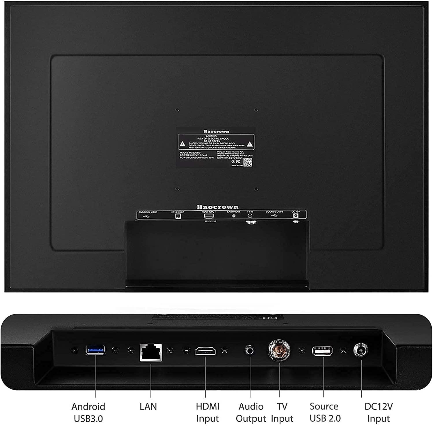 Bathroom Mirror 27-inch TV with Touchscreen IP66 Waterproof Smart Android 11.0 Television Full HD 1080P Built-in ATSC Tuner Wi-Fi Bluetooth (Touch Control, Mirrored Frame)(LEHG270BM-M) - leotachi
