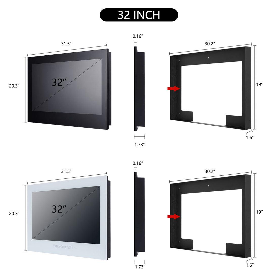Leotachi Smart Waterproof Outdoor TV (Non-Mirror) Touch Screen with Android 11.0 System, 8G+64GB, Brightness 500 with Built-in HDTV Tuner,Wi-Fi(LEHGO Series) - leotachi